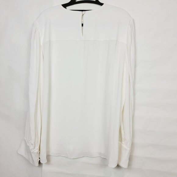 Another Tomorrow white crewneck blouse - Picture 5 of 9